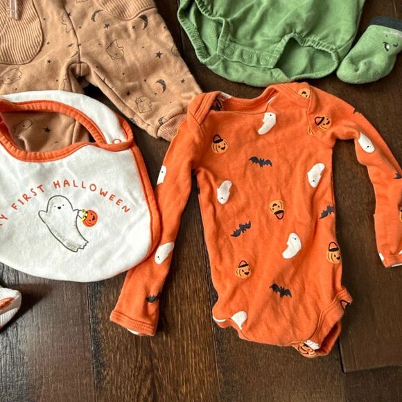 Lot of baby boys newborn clothes mixed Halloween fall 10 pieces carters rabbit + - Picture 6 of 9